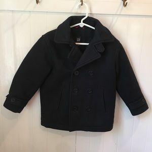 Baby Gap Navy Lined Pea Coat for Toddler